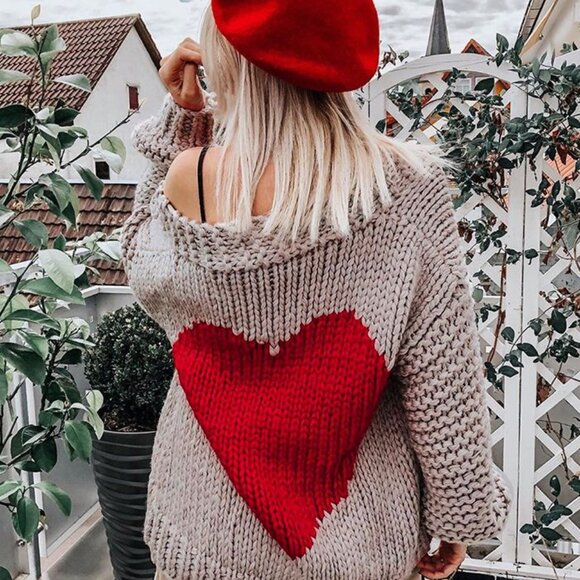 CHICWISH Key to My Heart Hand Knit Chunky Cardigan SIZE S - Picture 2 of 8